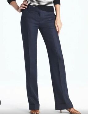 J. Crew Black Trousers Sleek Flat Front Design Style CAFE TRAUSER